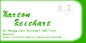 marton reichart business card